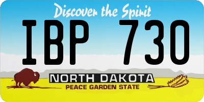 ND license plate IBP730