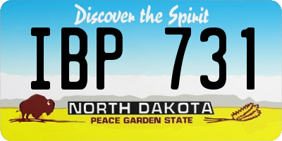 ND license plate IBP731