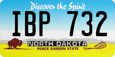 ND license plate IBP732