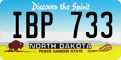 ND license plate IBP733