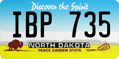 ND license plate IBP735