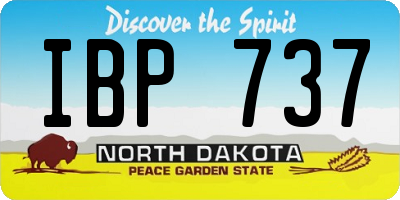 ND license plate IBP737