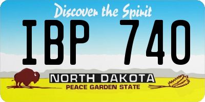 ND license plate IBP740
