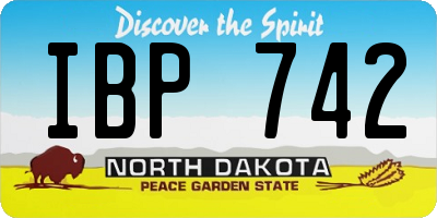 ND license plate IBP742
