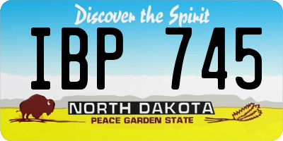 ND license plate IBP745