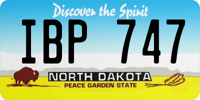 ND license plate IBP747