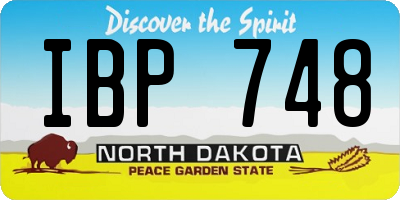 ND license plate IBP748