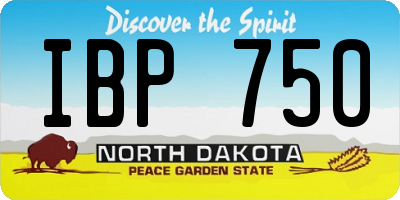 ND license plate IBP750