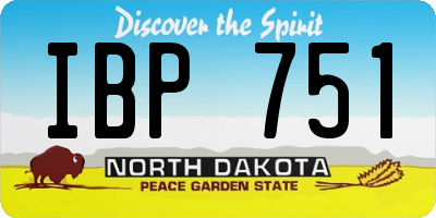 ND license plate IBP751