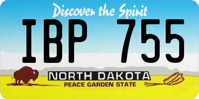 ND license plate IBP755