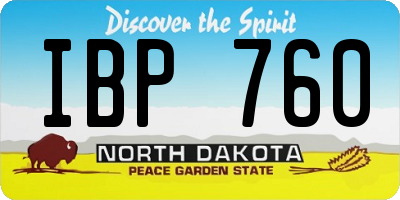 ND license plate IBP760