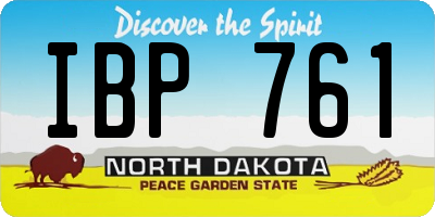 ND license plate IBP761