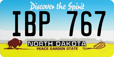 ND license plate IBP767