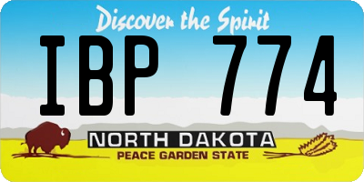 ND license plate IBP774