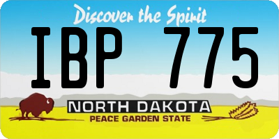 ND license plate IBP775