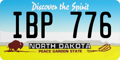 ND license plate IBP776