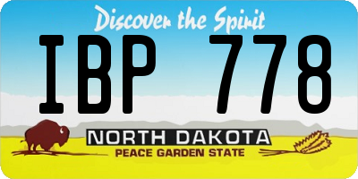 ND license plate IBP778