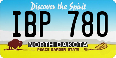 ND license plate IBP780