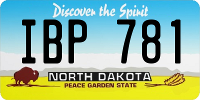 ND license plate IBP781
