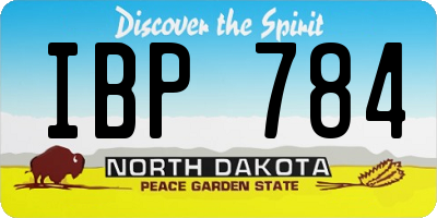 ND license plate IBP784