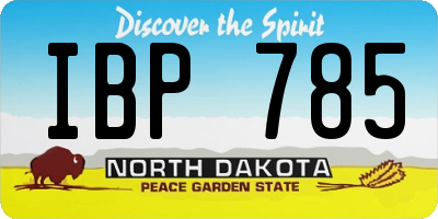 ND license plate IBP785