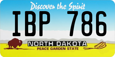 ND license plate IBP786
