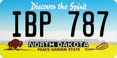 ND license plate IBP787