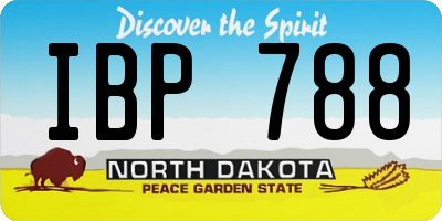 ND license plate IBP788