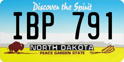 ND license plate IBP791