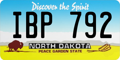 ND license plate IBP792