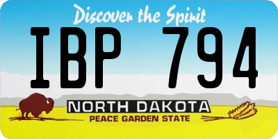 ND license plate IBP794