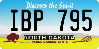 ND license plate IBP795