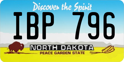 ND license plate IBP796