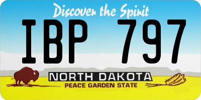 ND license plate IBP797