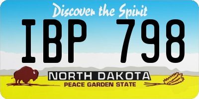 ND license plate IBP798