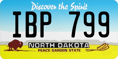 ND license plate IBP799