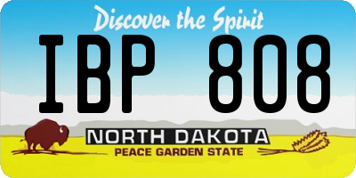 ND license plate IBP808