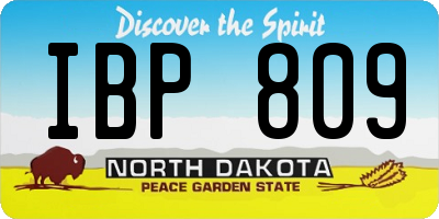 ND license plate IBP809