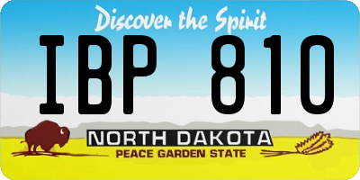 ND license plate IBP810