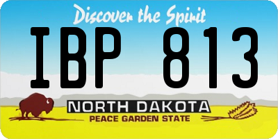 ND license plate IBP813