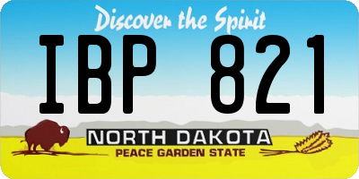ND license plate IBP821
