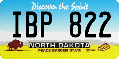 ND license plate IBP822