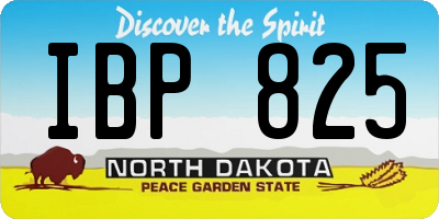 ND license plate IBP825