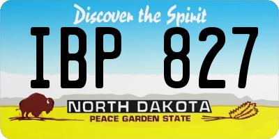 ND license plate IBP827