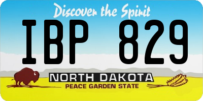 ND license plate IBP829