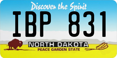 ND license plate IBP831