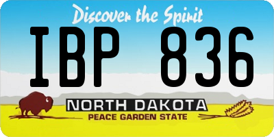 ND license plate IBP836