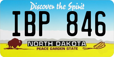 ND license plate IBP846