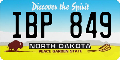 ND license plate IBP849