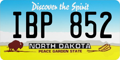 ND license plate IBP852